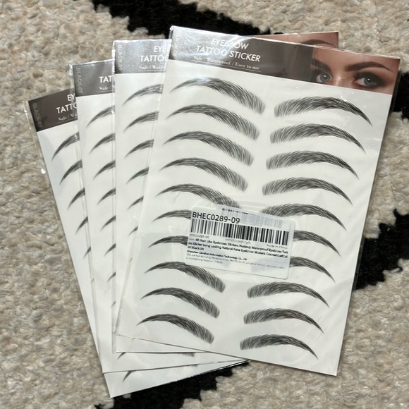 Eyebrow Tattoo Stickers 40 sets (style 09) - Picture 1 of 2